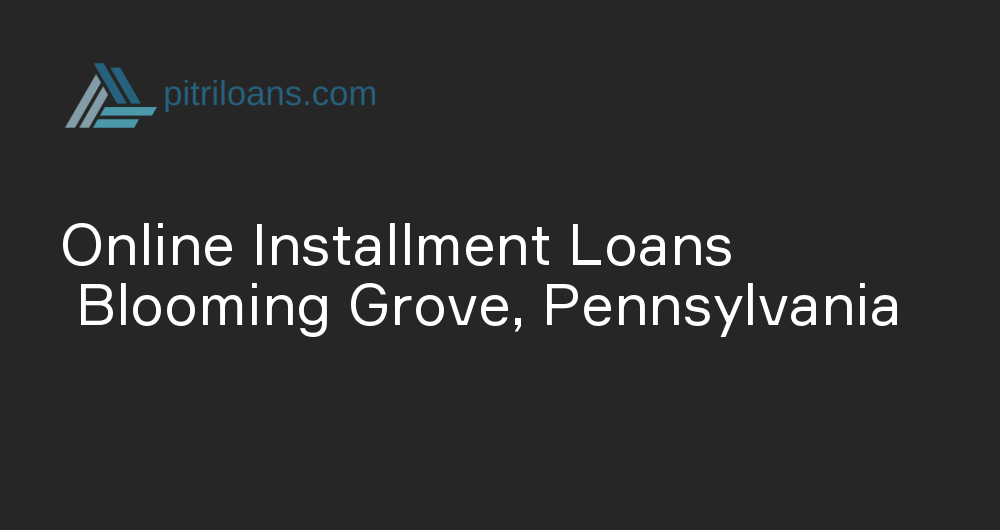 Online Installment Loans in Blooming Grove, Pennsylvania