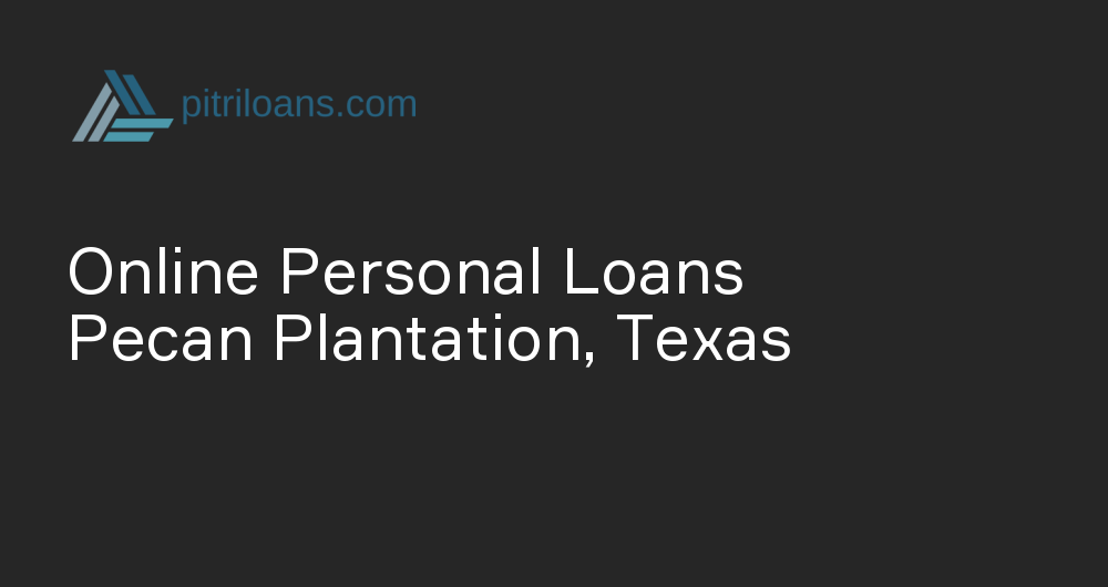 Online Personal Loans in Pecan Plantation, Texas