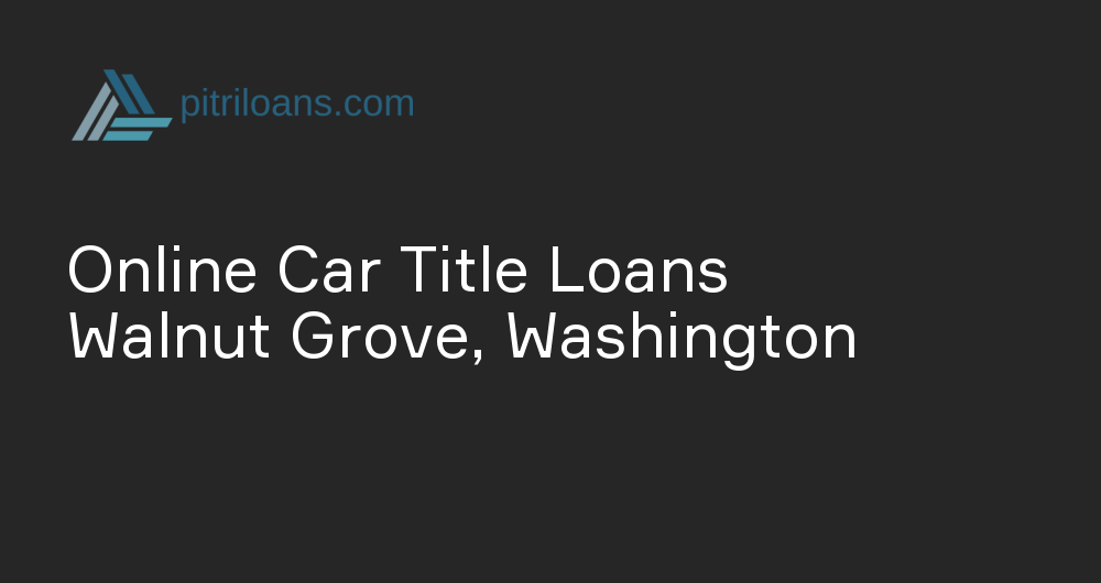 Online Car Title Loans in Walnut Grove, Washington