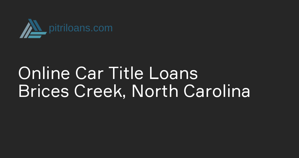 Online Car Title Loans in Brices Creek, North Carolina