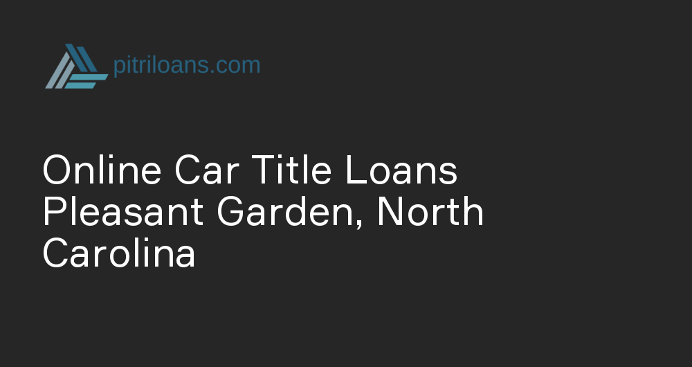 Online Car Title Loans in Pleasant Garden, North Carolina