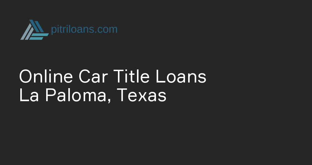 Online Car Title Loans in La Paloma, Texas