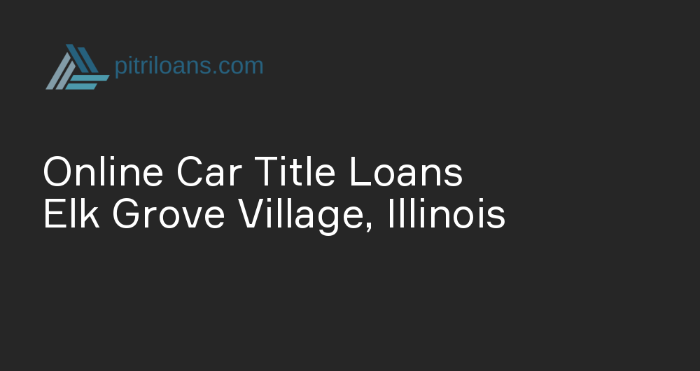 Online Car Title Loans in Elk Grove Village, Illinois